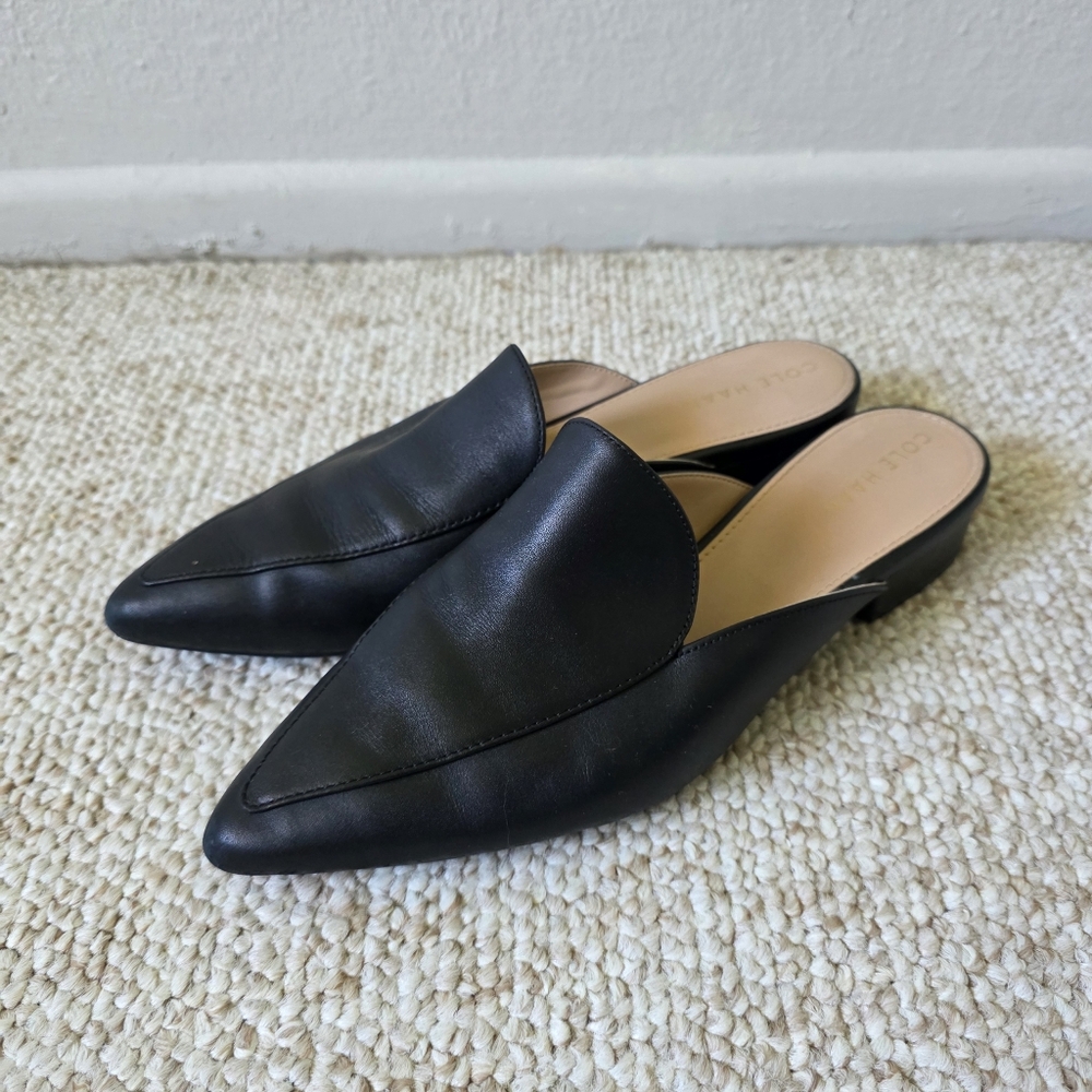 Cole Haan Black Leather Loafers Size 8.5